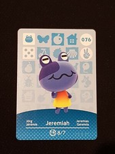 JEREMIAH ANIMAL CROSSING AMIIBO SERIES 1 CARD #076 TRACKED AU POST 