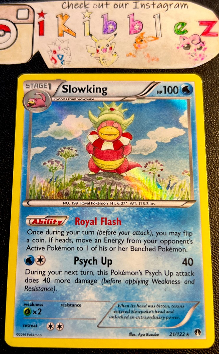 Slowking 21/122 LP Holo Rare Flower Field Cloud Art XY