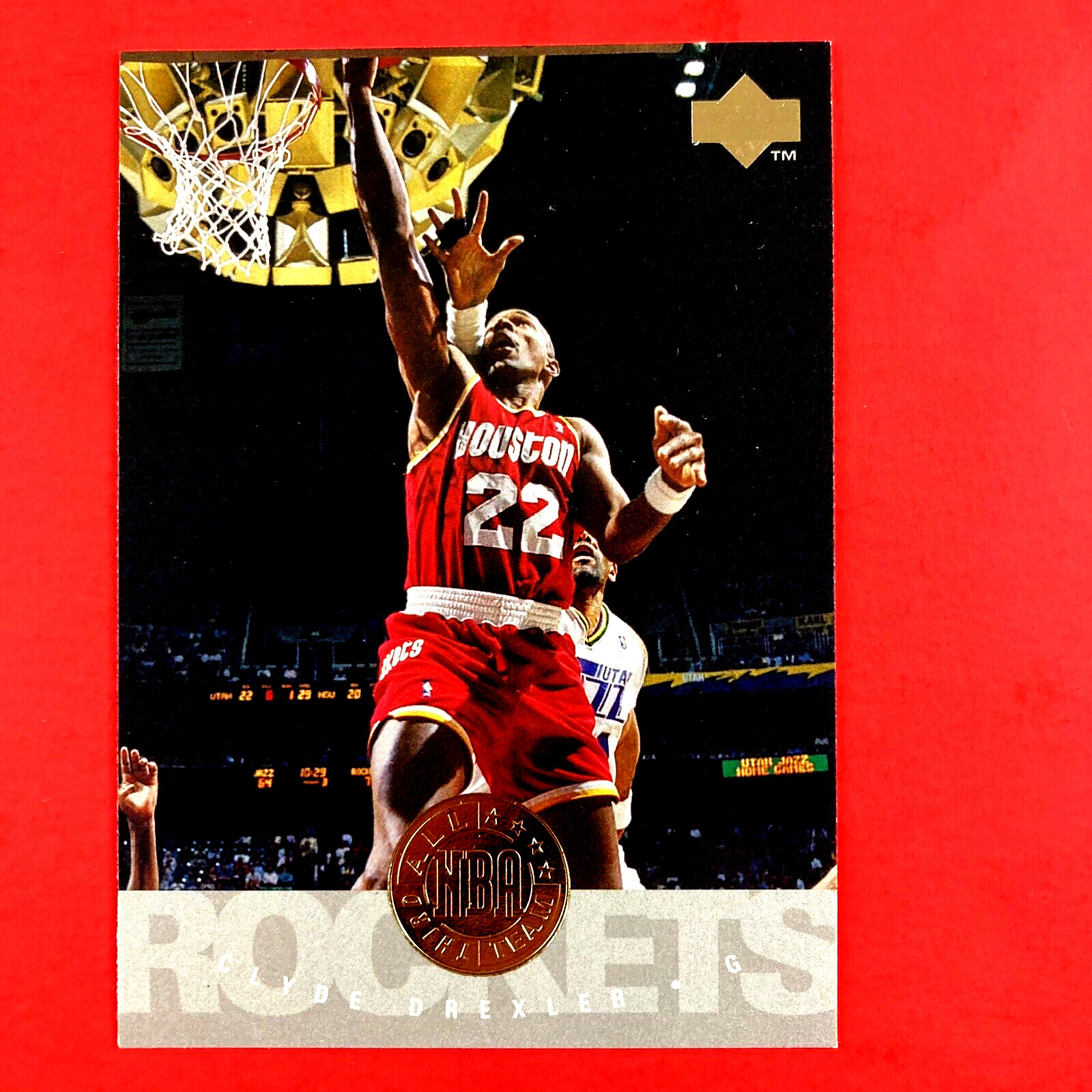 Clyde Drexler 1995-96 Upper Deck Card #180 NBA Houston Rockets