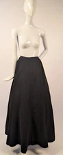 VICTORIAN 1890’S BLACK WOOL GORED WALKING SUIT SKIRT