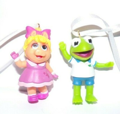 Muppets Babies Miss Piggy & Kermit the Frog Figures Set of 2 Ornaments BOGO
