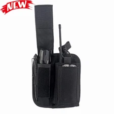 Tactical MOLLE Multi Tool Organizer EDC Tool Pouch Nylon Flashlight Pencils Pack