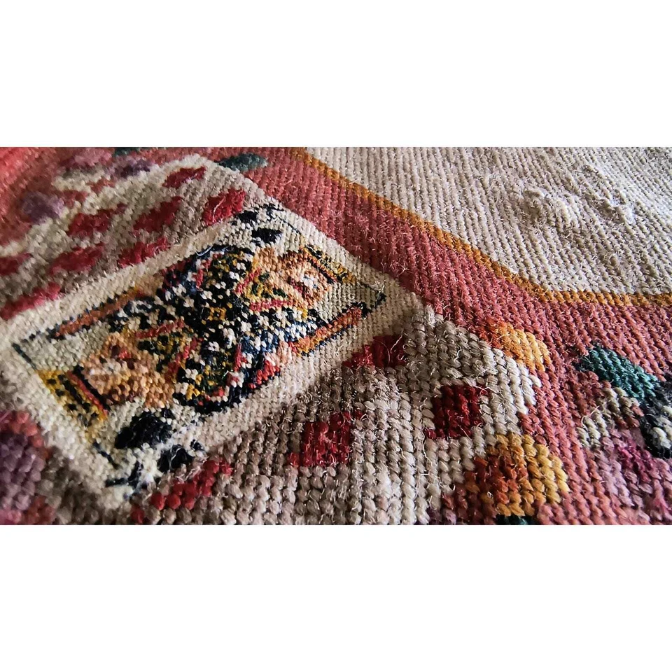 Cross-stitch card table cover -- STUNNING - Image 3 of 4