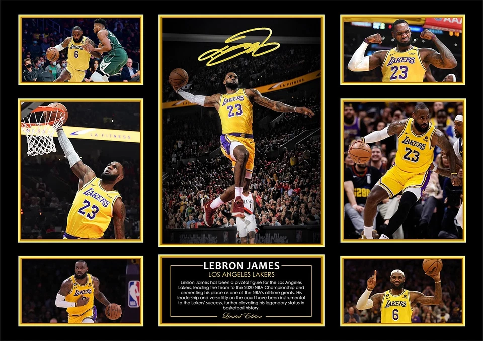 LEBRON JAMES LA LAKERS SIGNED LIMITED EDITION FRAMED MEMORABILIA - image 2 of 2