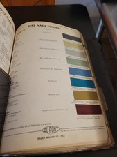 1953 Dupont Duco Dulux Nash Colors Paint Chip Swatch Sheet Bulletin No 20 1953 Dupont Duco Dulux Nash Colors Paint Chip Swatch Sheet Bulletin No 20