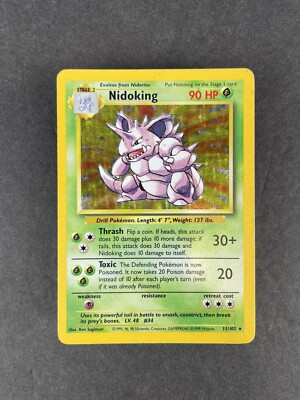 Pokmon TCG Nidoking Base Set 11/102 Holo Unlimited Holo Rare | eBay
