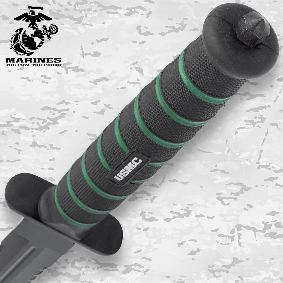 USMC Blackout Combat Espada de Doble Filo con Funda de Nylon | Licencia Oficial Foto 4 de 4