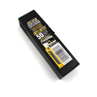 50 x Olfa Excel Black LBB Ersatzklingen 18mm Klingen Cuttermesser Wrapping T039