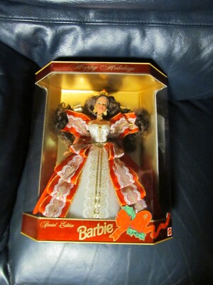 1997 Rare Green Eye Holidays Happy Special Edition Barbie Doll NEW