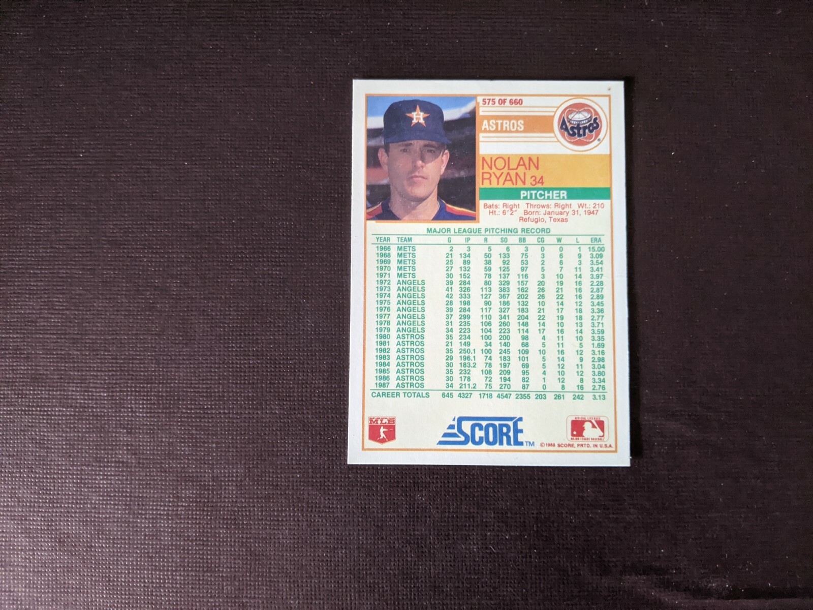Nolan Ryan Single Baseball Cards 1971 - 1994 Donruss Topps Leaf Upper Deck - Picture 17 of 75