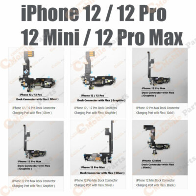 iPhone 12 Mini 12 12 Pro Max Dock Connector USB Charging Port Flex  Cable