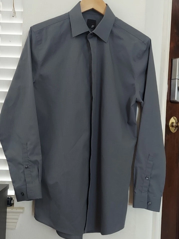J.Ferrar JF Mens Shirt Medium Button Up Modern Fit Long Sleeve Collared Preppy
