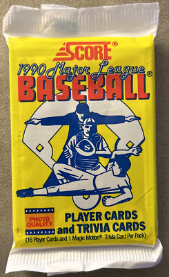 1990 Score Pack Todd Burns Athletics (Top) Mark Lemke Braves Rookie (RC) (Back)