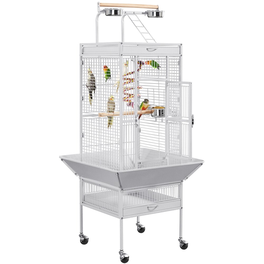 61'' Play Top Large Parrot Cockatiel Conure Lovebird Parakeet Budgie Bird Cage