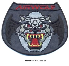 5" AIRWOLF HELICOPTER PILOT SUBDUED SCREEN VERSION PATCH - AWF07