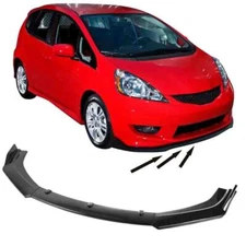 Black Front Bumper Lip Spoiler Splitter Underbody Kit For Honda Fit 2006-2020
