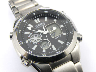 Herren Citizen Eco-Drive U200 Ana / Digi Multifunktionsuhr - 100m