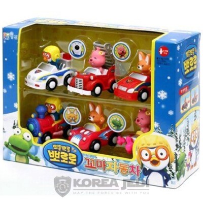 Pororo and Friends - Little Kids Car 6 Pcs Pull-back Vehicle Toy for Kids Baby