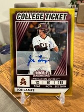 2022 Panini College Ticket Gold Prizm Prospect Auto Joe Lampe #/99 SSP 🔥📈