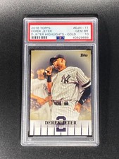 2018 Topps Series 1 DEREK JETER Highlights #DJH-11 SSP GOLD /50 PSA 10 POP 1