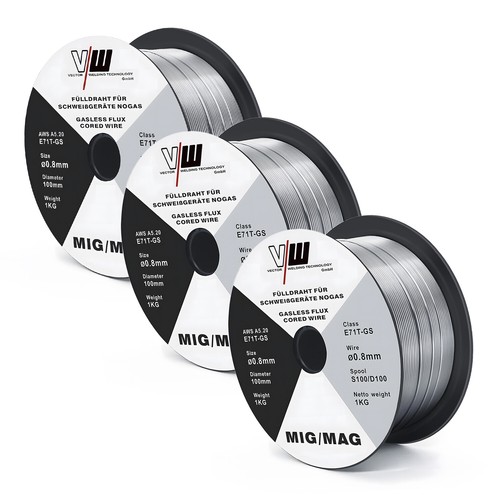 Schweißdraht MIG MAG Fülldraht E71T-GS Ø 0,8 mm/1 kg 1 X D100 Rolle NoGas VECTOR - Bild 8 von 12