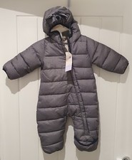 Snowsuit - Gray (Bear) - Size 3-6 Months - Lily & Dan - Fur lined
