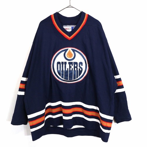 Ccm Nhl Edmonton Oilers Game Shirt Large Size Embroidery Men'S Xxl eBay