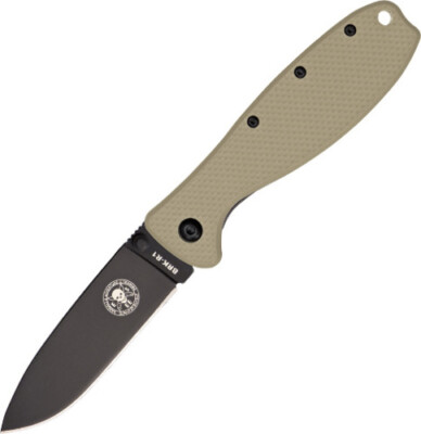 New BRK Designed by ESEE BRKR2DTB Zancudo Framelock Tan/Blk D2