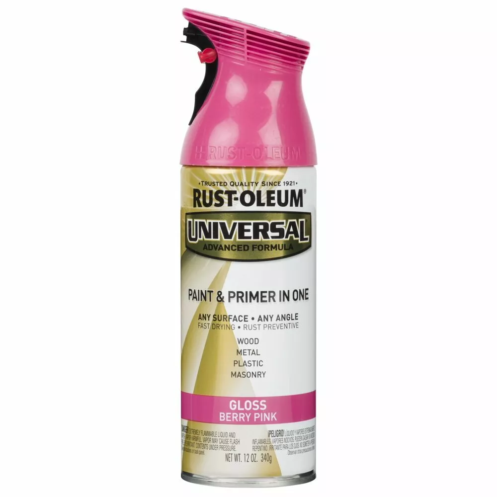 Rust-Oleum Universal All Surface Spray Paint & Primer, 12 oz, Gloss Berry  Pink