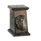 Borzoi wooden urn with a dog Art-Dog