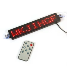 LED Car Sign Moving Message Programmable LED Display Board Mini Advertising ABS