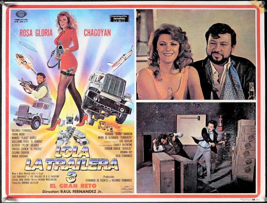 L091 EL GRAN RETO - LOLA LA TRAILERA 3, Lot of 2 Mexican Lobby Cards | eBay