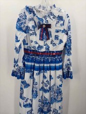 Pre-Owned Huang Jin Wu White Size Large Maxi Long Sleeve Dress