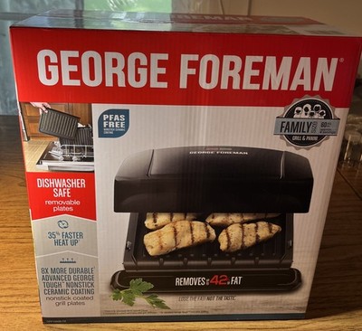 George Foreman GRP1060B Grill & Panini Press Ceramic , Brand New