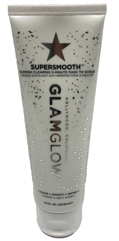 GlamGlow Supersmooth Blemish Clearing 5-Minute Mask to Scrub Full Size - Sealed