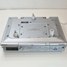 Sony ICF-CD543RM Under Cabinet CD Clock Radio AM/FM Mega Bass Silver - Tested