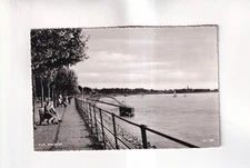 F7621) Postcard, Porz - Rhine riverbank - Boat boarding point