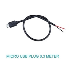 1pc 1M/3.3FT 20AWG USB 2.0 Male Plug 2pin Wire DIY Pigtail Cable White Color