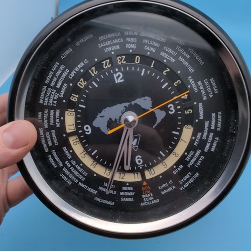 RARE Vintage Yaesu 7RW002 24 Hour World Clock Ham Station Japan Works Well READ - Zdjęcie 5 z 10