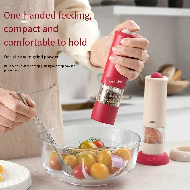 Electric Pepper Grinder Freshly Ground Salt Pepper Kitchen Household Maker