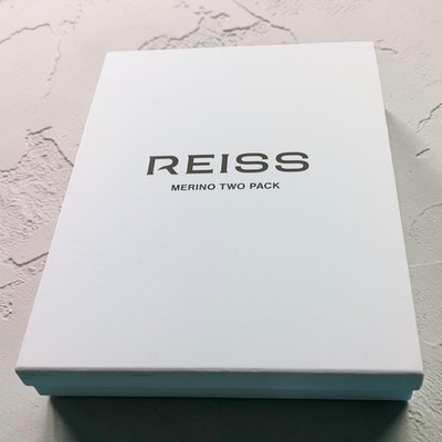 Reiss Merino Doppelpack leere Geschenkbox weiß Hartpappdeckel