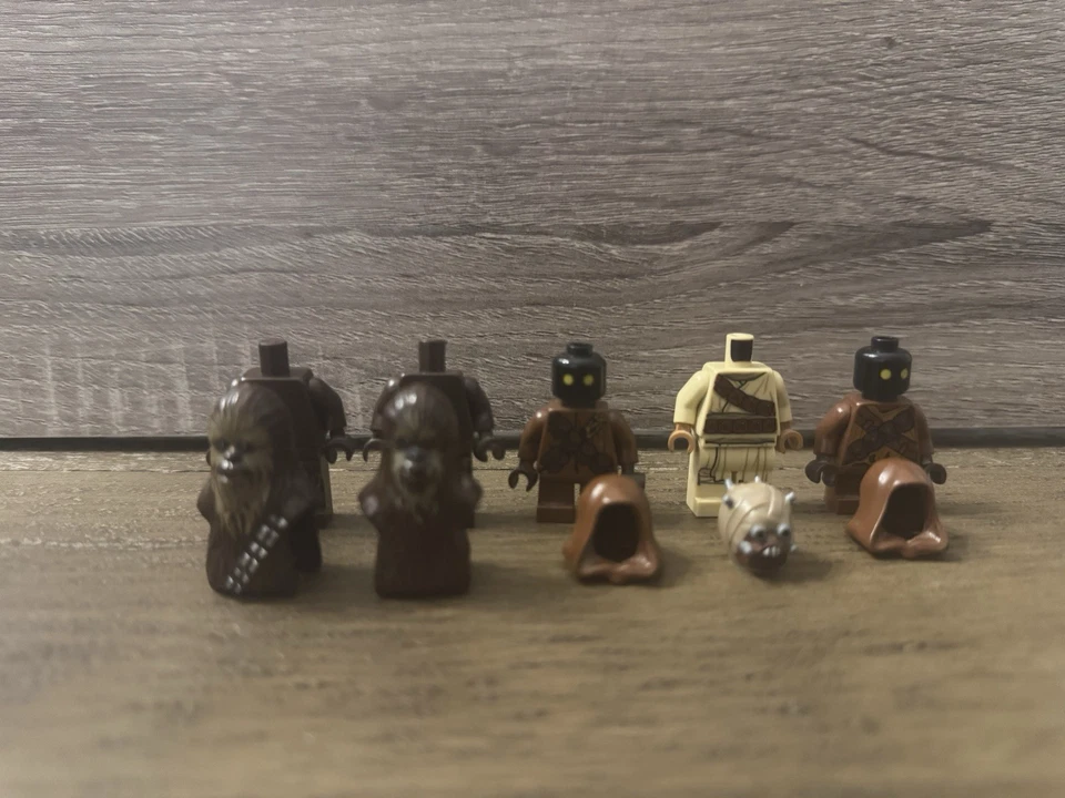 LEGO Minifiguras Lote 5 Star Wars Wookiee, Jawa, Tusken Raider, Chewbacca  Foto 2 de 3