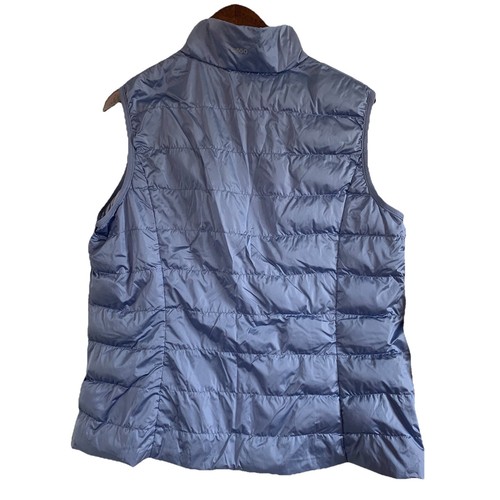 Gilet imbottito donna Eddie Bauer taglia XL blu chiaro nylon EB 650 imbottito piumino - Foto 4 di 16