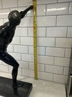 Bronze Figure Borghesischer Fencer Around 1900 Solid Bronze On Marble Sculpture — photo 5