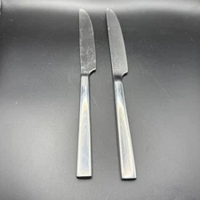 Oneida Chefs Table Stainless Steel Serrated French Solid Knives 9" Set Of 2