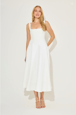 white long dresses Long White Halter Prom Dress with A-Line Skirt Off White / 4