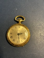 Vintage Arnex 17j Incabloc 10 Micron Gold Pocket Watch Running A1282