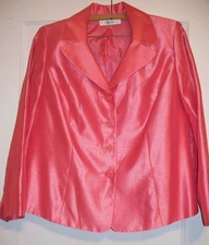 JONES STUDIO SEPARATES WOMAN 14W PEACH 4 BUTTON BLAZER JACKET NICE