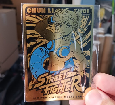 Street Fighter Chun Li Swimsuit Exclusive GOLD Metal Card SW01 UDON Incentive