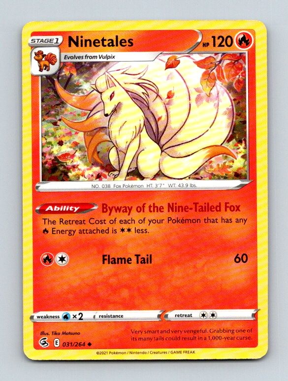 Ninetales (31) 031/264 Uncommon SWSH08: Fusion Strike Pokemon Near Mint